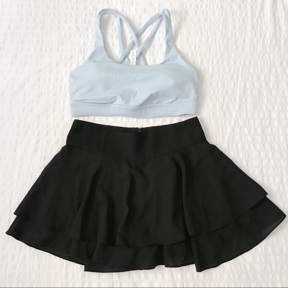 Warrior Pants - SOLD | Black chiffon mini skort